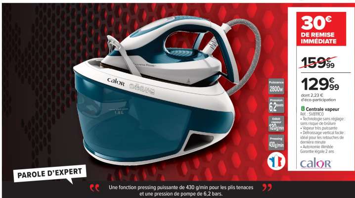 CALOR Centrale vapeur