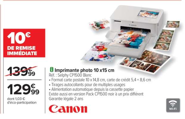 Imprimante photo 10 × 15 cm