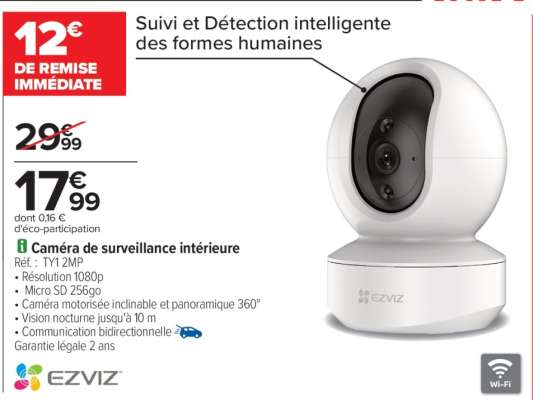 Caméra de surveillance intérieure