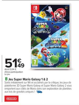 Jeu Super Mario Galaxy 1 & 2