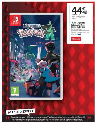 Jeu Légendes Pokémon Z-A sur Nintendo Switch