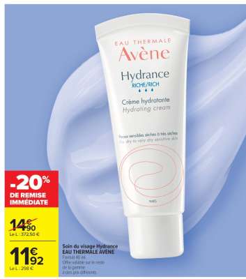Soin du visage Hydrance EAU THERMALE AVÈNE