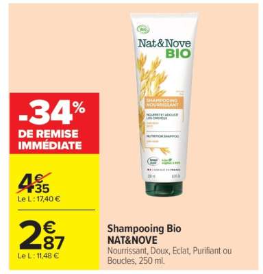 SHAMPOOING BIO "NAT&NOVE"