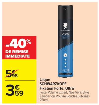 Laque SCHWARZKOPF Fixation Forte, Ultra