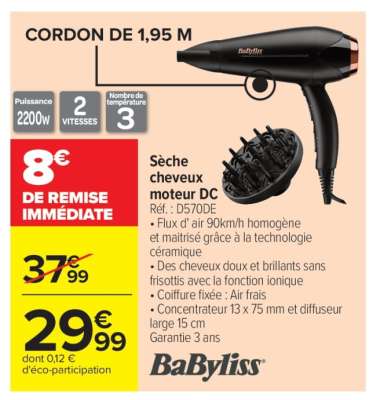 Sèche cheveux moteur DC