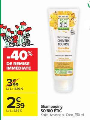Shampooing SO'BIO ÉTIC