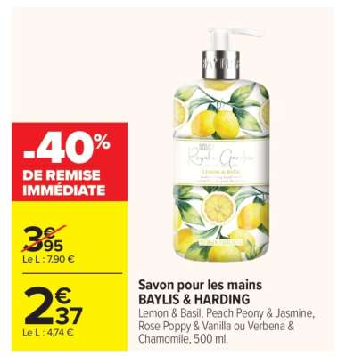 Savon pour les mains BAYLIS & HARDING