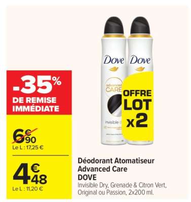 Déodorant Atomatisateur Advanced Care DOVE