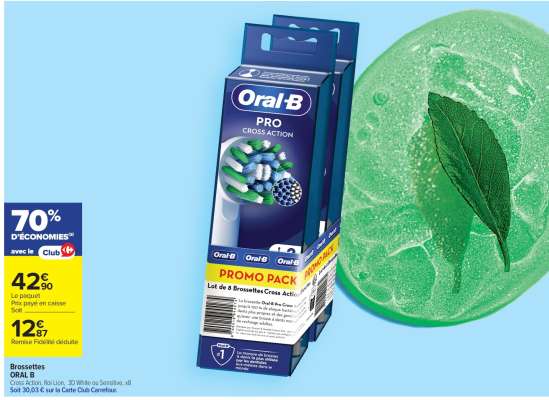 Brossettes Oral-B Pro Cross Action