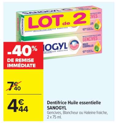 Dentifrice Huile essentielle SANOGYL