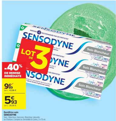 Dentifrice Soin Sensodyne