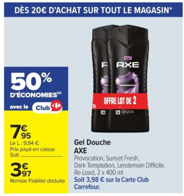 Gel Douche Axe
