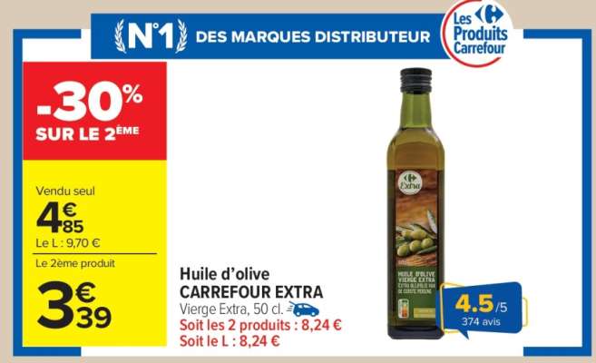Huile d'olive CARREFOUR EXTRA
