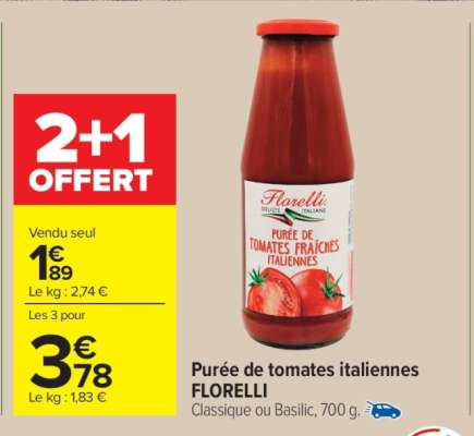 Purée de tomates italiennes FLORELLI