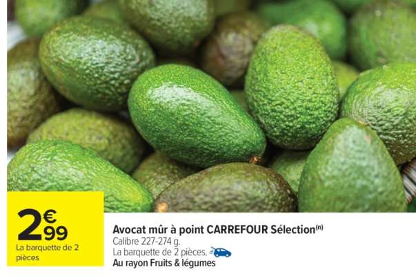 Avocat mûr à point CARREFOUR Sélection