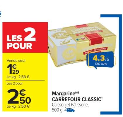 Margarine CARREFOUR CLASSIC'