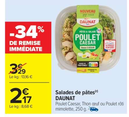 Salades de pâtes DAUNAT