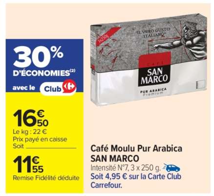 Café Moulu Pur Arabica SAN MARCO