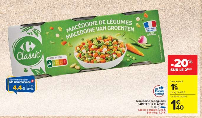 Macédoine de Légumes CARREFOUR CLASSIC'