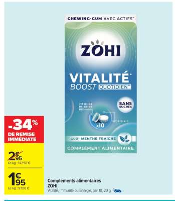 Compléments alimentaires ZOHI