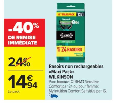 Rasoirs non rechargeables «Maxi Pack» WILKINSON