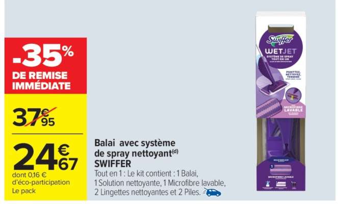 Balai avec système de spray nettoyant SWIFFER