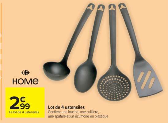 Lot de 4 ustensiles