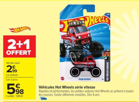 Véhicules Hot Wheels série vitesse