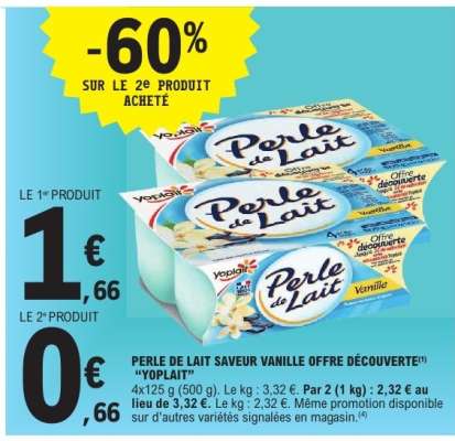 PERLE DE LAIT SAVEUR VANILLE OFFRE DÉCOUVERTE