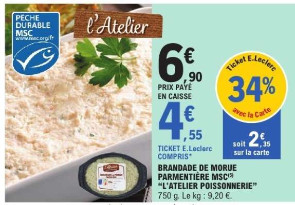 BRANDADE DE MORUE PARMENTIÈRE MSC “L’ATELIER POISSONNERIE”