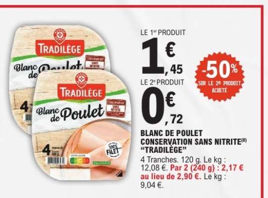 Blanc de Poulet Conservation Sans Nitrite® "Tradilège"