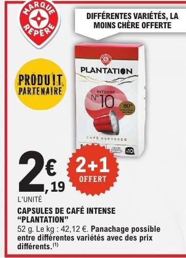 CAPSULES DE CAFÉ INTENSE “PLANTATION”