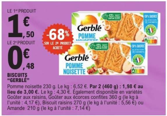 Biscuits Gerblé