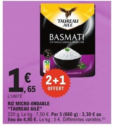 Riz micro-ondable “Taureau Ailé”