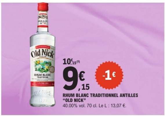 Rhum Blanc Traditionnel Antilles "Old Nick"