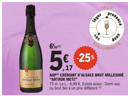 Crémant d'Alsace Brut Millésime 'Arthur Metz'