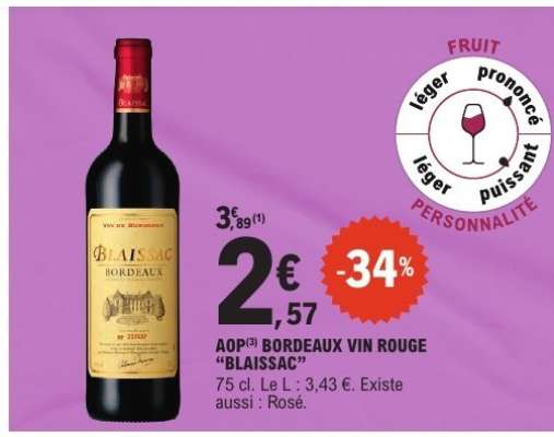 AOP Bordeaux Vin Rouge 'Blaissac'