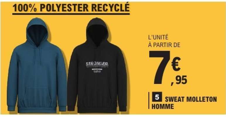 SWEAT MOLLETON HOMME