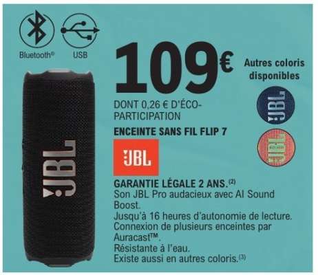 ENCEINTE SANS FIL FLIP 7