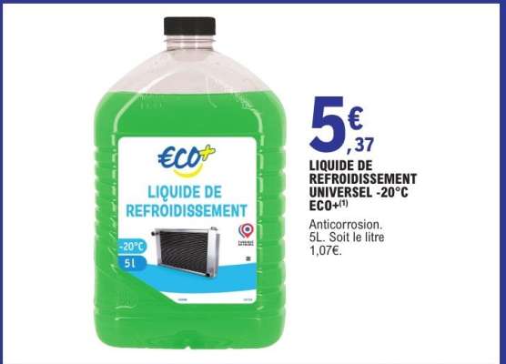 LIQUIDE DE REFROIDISSEMENT UNIVERSEL -20°C ECO+