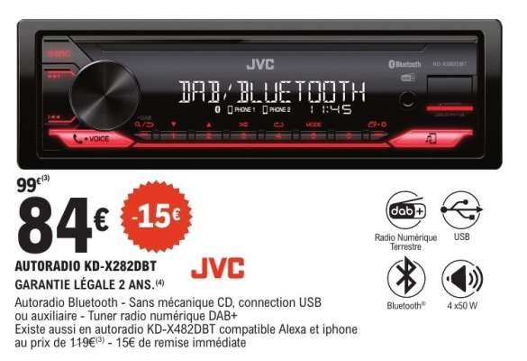 AUTORADIO KD-X282DBT