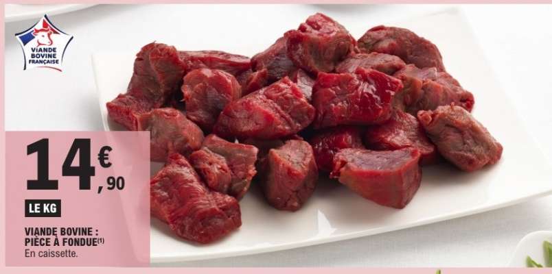 Viande bovine : pièce à fondue