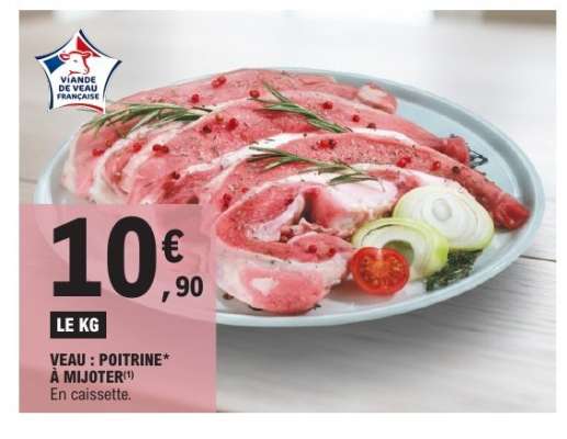 VEAU : POITRINE À MIJOTER