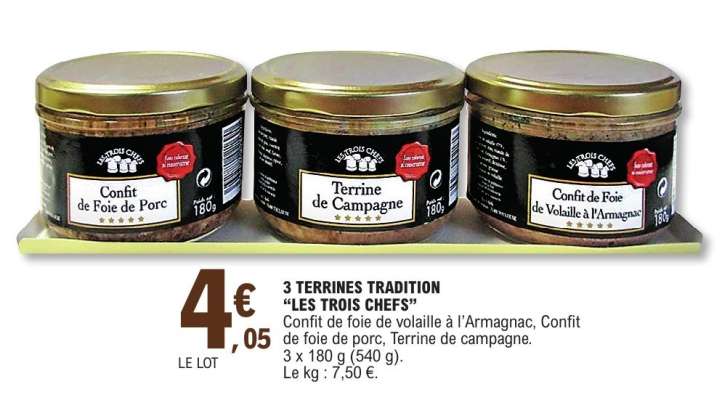 3 TERRINES TRADITION 'LES TROIS CHEFS'
