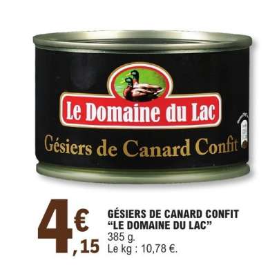 GÉSIERS DE CANARD CONFIT "LE DOMAINE DU LAC"