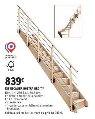 KIT ESCALIER NOSTRA DROIT