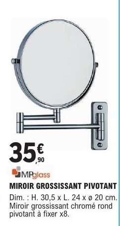 MIROIR GROSSISSANT PIVOTANT