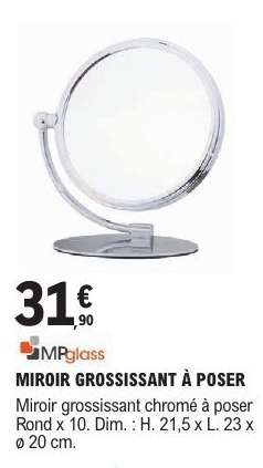 MIROIR GROSSISSANT À POSER