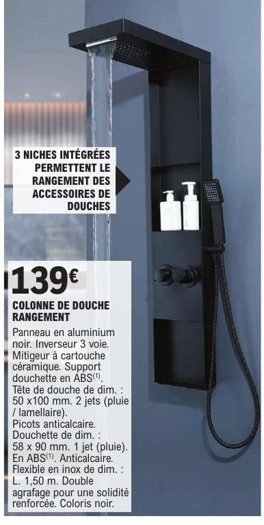 COLONNE DE DOUCHE RANGEMENT