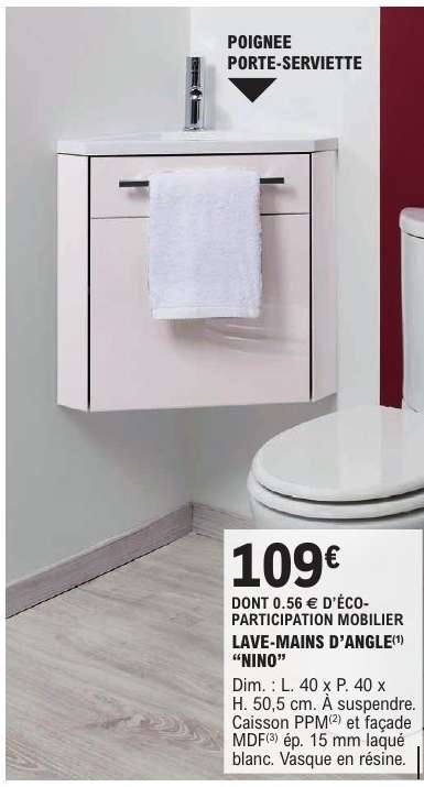 LAVE-MAINS D’ANGLE "NINO"